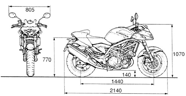 Masse Cagiva V-Raptor