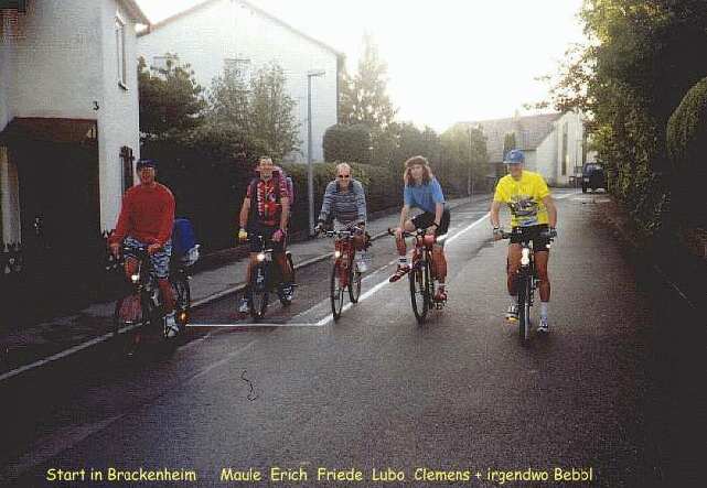 der Tour-Start in Brackenheim..da waren nur die Strassen nass